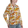 thumbnail image 2 of Yiaed Pumpkin Corn Daisy Print Womens Casual Hoodies Crew Neck Long Sleeve Sweatshirts With Pocket Pullover Tops Women's Hooded Sweatshirt-Medium, 2 of 5