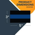 thumbnail image 2 of Magnet Me Up Thin Blue Line Vinyl Automotive Magnet,3x5 in, Black and Blue, 2Pk, 2 of 7