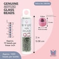 thumbnail image 3 of Miyuki Delica Seed Beads – Size 11/0 (1.6 mm), DB0182, Silver-Lined Olivine, 7.2 g, Approx. 1440 Beads, 3 of 7
