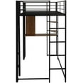 thumbnail image 4 of Harper & Bright Designs Wood Loft Bed Storage, Full, Black, 4 of 8