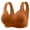 Brown, variant on Yyeselk Bras for Women Front Closure Push Up Bras Sexy Wireless Support Bra Wirefree Full Coverage Everyday Bra Black L