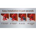 thumbnail image 5 of 1 Pack Portable Door Stopper Alarm, Travel Door Jammer with 80dB Alert, Aluminum Alloy, Tool-Free Install, Fits Hotels Apartments, Includes Carrying Pouch, 5 of 6