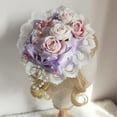 thumbnail image 2 of lanema Japanese Lolita Sweet Lace Top Hat Pearl Beaded Bowknot Rose Flower Bonnet Flat Cap Vintage Party Hair Accessory, 2 of 9