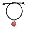 thumbnail image 1 of Japan National Flag Red Temple Bracelet Leather Rope Wristband Black Jewelry, 1 of 3
