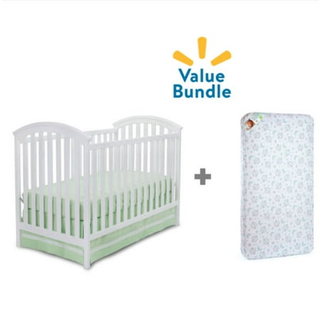 Delta Children Arbour Crib + Mattress Bundle
