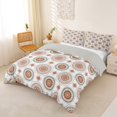 thumbnail image 3 of jejeloiu Earthy Mandala Duvet Cover Queen For Men Women,Boho Print Queen Bedding,Red Blue Beige,Light Gray Reversible,3pcs,1 Duvet Cover and 2 Pillowcases, 3 of 6