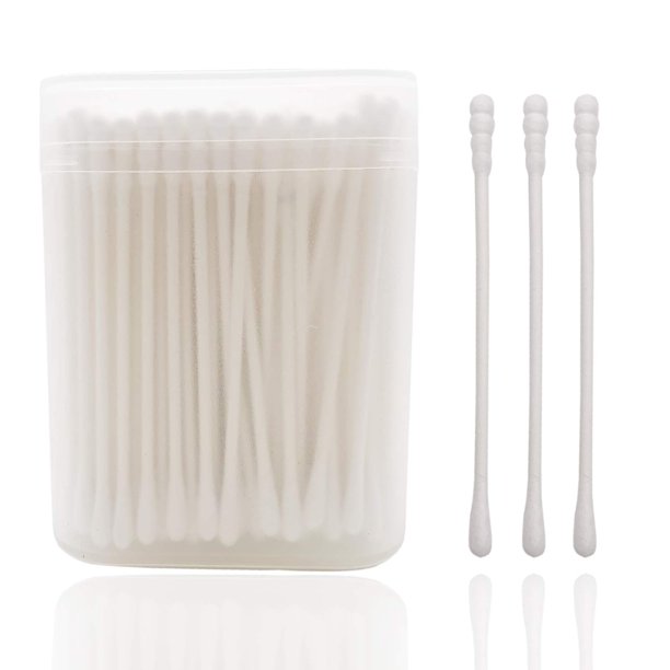 400pcs Round&Spiral Head safety cotton swabs for Baby Ear Nose Clean