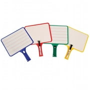 KleenSlate Concepts 1438927 Rectangular Lined Dry Erase Paddle with 10 Markers - 12.5 x 10 in., Assorted Color - Pack of 10