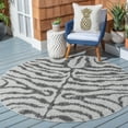 thumbnail image 2 of SAFAVIEH Courtyard Gerald Animal Indoor/Outdoor Area Rug, Grey/Black, 6'7" x 6'7" Round, 2 of 8