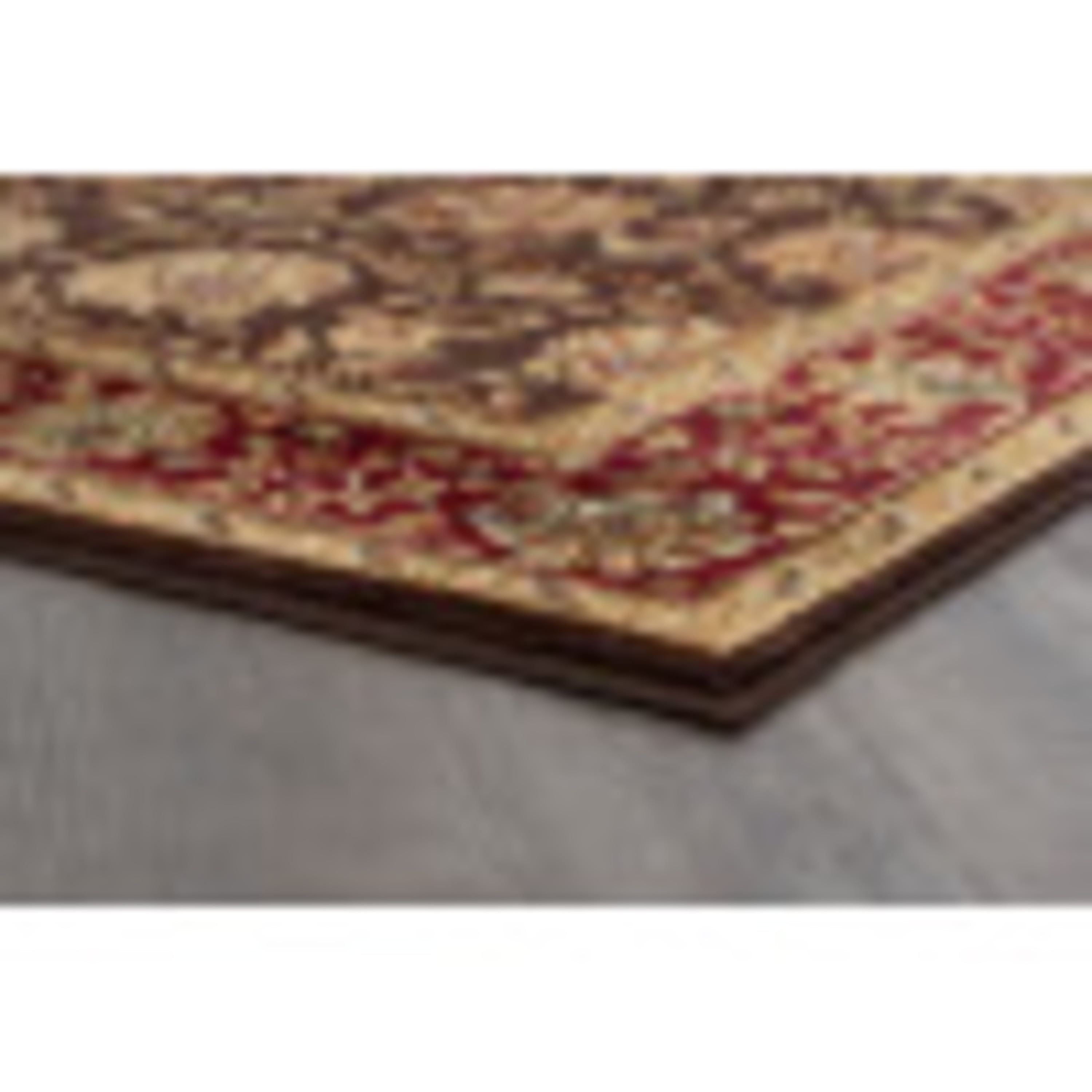 Transitional 5x7 Area Rug (5' x 7') Floral Brown, Sage Green Living Room Easy to Clean