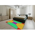 thumbnail image 4 of Ahgly Company Indoor Rectangle Patterned Green Abstract Area Rugs, 2' x 4', 4 of 6