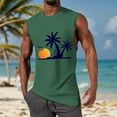 Men's Summer Fashion Coconut Sunset Vest Design Wind Vest Bulk T Shirts