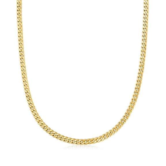 Ross-Simons Italian 5mm 14kt Yellow Gold Curb-Link Necklace, Women's, Adult