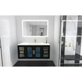 thumbnail image 2 of Solaria 48" Blue Wood Floating Vanity with White Top and Glass Facade, 2 of 10