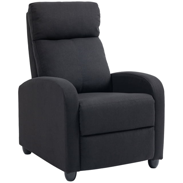 HOMCOM Fauteuil Inclinable à Poussée Arrière, Siège de Cinéma Maison avec Siège Rembourré
