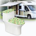 thumbnail image 6 of HELLHERO Little Dog Clover Toilet Covers Set Elastic Edge Lid Cover Set for Toilet & 2 Pieces Soft Adjustable, 6 of 8