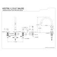 thumbnail image 3 of Kingston Brass Governor 8" Deck Mount Kitchen Faucet with Brass Sprayer, 3 of 3