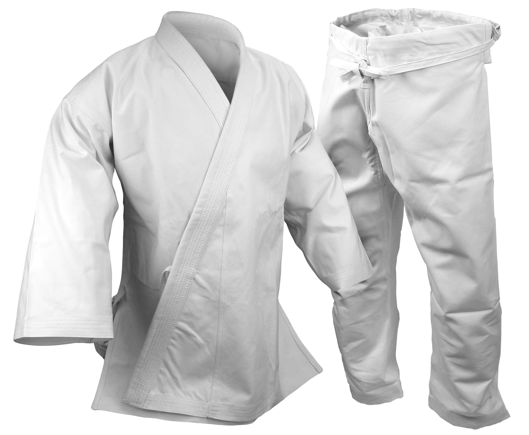 Heavyweight 12 oz White Karate Pants 100% Cotton Tang Soo Do Martial Arts Pants 