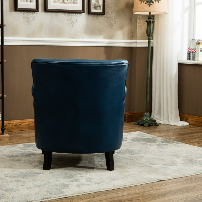 Comfort Pointe Holly Teal Green Faux Leather Club Accent Chair