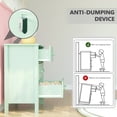 thumbnail image 5 of LAZZO 3-Drawer Nightstand, Modern Bedside Table with 2 Sets of Replacement Handles for Bedroom, Green, 5 of 8