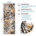thumbnail image 2 of Animal Print Pattern Hot Yoga Mat Towel Non Slip for Hot Yoga - Quick-Drying Yoga Mat Cover with 4 Corner Pockets with Travel Bag - Hot Yoga Towel Non Slip Grip Moisture Wicking Sweat 70"x26", 2 of 6
