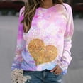 thumbnail image 2 of BLVB Valentine's Day Sweatshirt Women Heart Grahic Long Sleeve Crewneck Shirt Casual Valentines Gifts Pullover Tops, 2 of 4