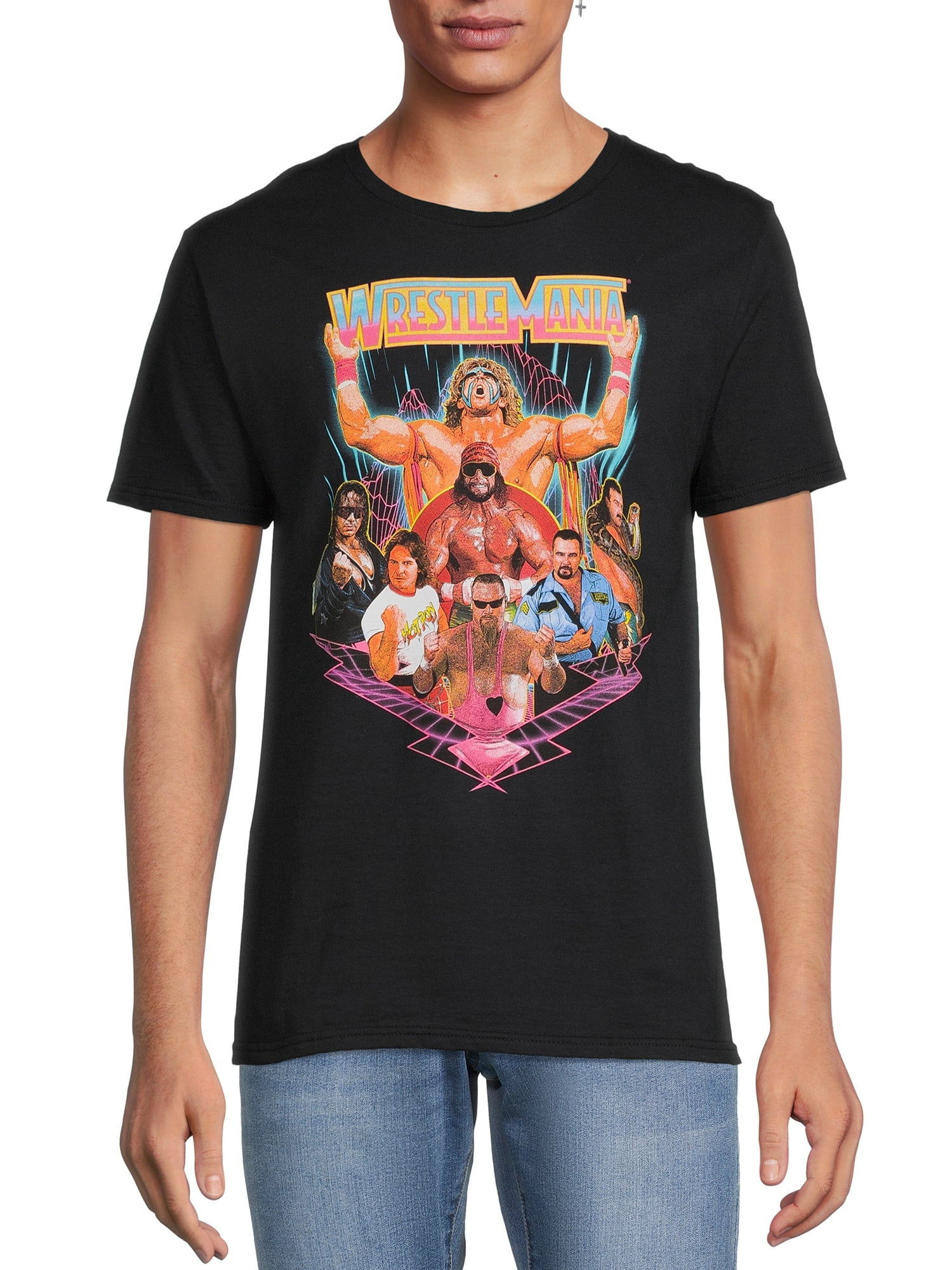 WWE Men's & Big Mens Wrestlemania Graphic Tee Shirts, 2-Pack, Sizes S-5XL