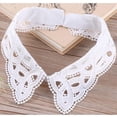 thumbnail image 2 of Retro Women Collar Hollow Lapel Neck Collar Removable Choker Tie Accessories , White, as described, 2 of 8