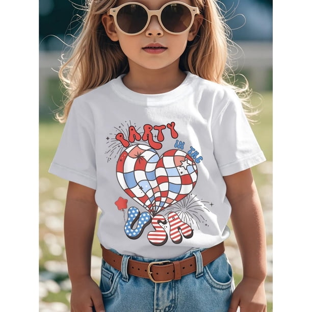 Camiseta con gráfico divertido e impresionante para mujer, para fiesta del 4 de julio en Estados Unidos, para la independencia de Estados Unidos, para niños, camisetas casuales, modernas y geniales.