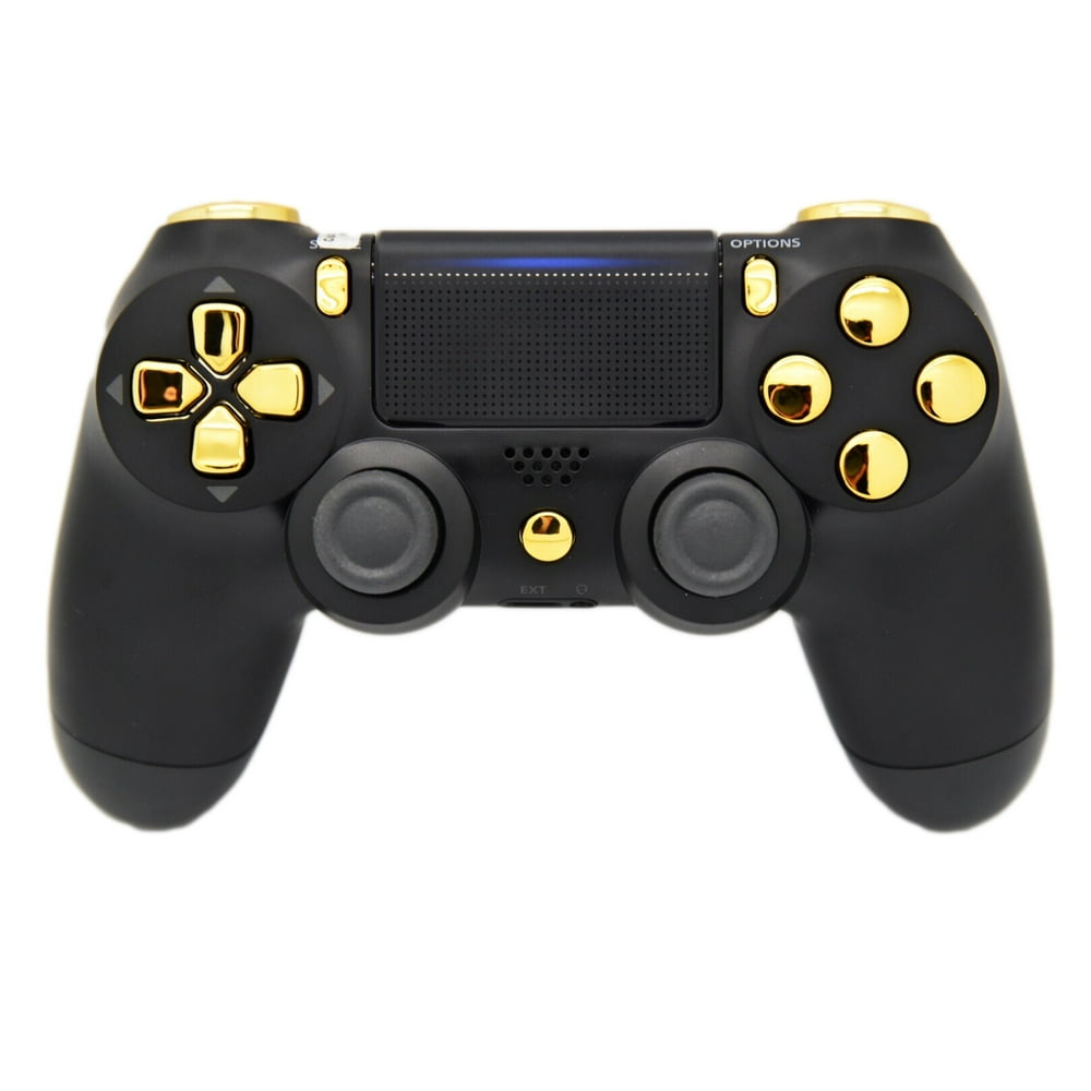 Black & GOLD PS4 Rapid Fire Modded Controller, Works With All Games