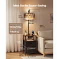 thumbnail image 4 of KFFKFF Floor Lamp with Integrated Table, 2-Tier End Table Featuring Drawers and Adjustable LED Bulb, Stylish Nightstand with USB, Type-C, and AC Charging Ports for Living Spaces and Bedrooms, 4 of 9