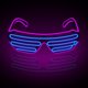 thumbnail image 2 of Gafas de neón Rave (púrpura azul) Gafas de sol LED intermitentes iluminan disfraces de DJ para fiesta, años 80, EDM, Halloween, 2 of 5