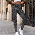 thumbnail image 3 of SEANATIVE Leggings for Women Tummy Control Gray Leopard Print, 2XL, 3 of 6