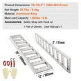 thumbnail image 4 of VEVOR Rampas de aluminio, 1250 libras, rampa recta con escalones y correas de carga, rampa de carga portátil para motocicletas, vehículos todo terreno, camiones, cortadoras de cesped, motos de cross, 4 of 9