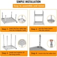 thumbnail image 3 of 30 In x30 In x30 In Stainless Steel Grill and Equipment Stand - NSF-Certified Heavy-Duty Prep Table with Adjustable Legs and 2 In Edge Baffle, 3 of 7