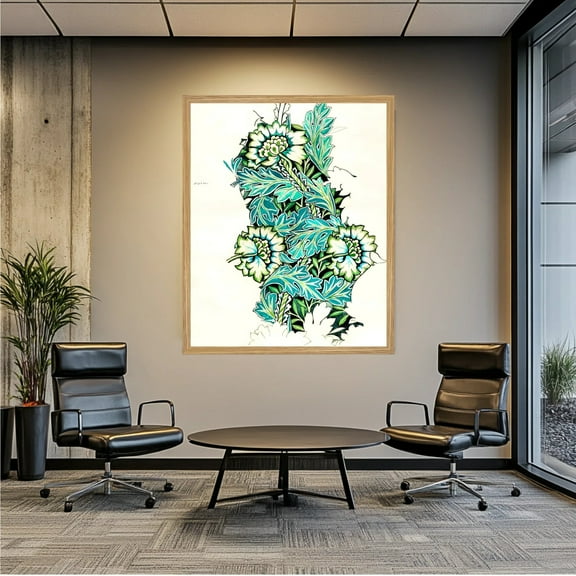 Large Framed Corporate Office Decor Wall Art Canvas 40x60 Inch - William Morris