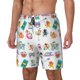 thumbnail image 1 of Balery Hello Summer Cat Bañador para hombre, shorts de playa de secado rápido con entrepierna y forro de compresión-X-Large, 1 of 6