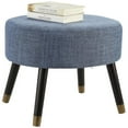 thumbnail image 3 of Convenience Concepts Designs4Comfort Mid Century Ottoman Stool, Blue Fabric, 3 of 3