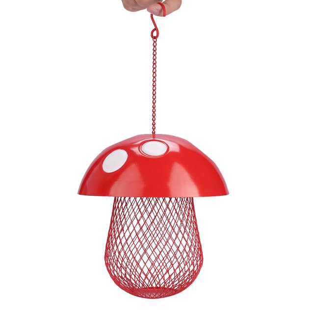 Adornos de hierro, comedero de setas, decoración al aire libre, manualidades, comedero para pájaros colgante