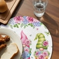 thumbnail image 3 of Spring Gnomes Round 13 Inch Placemats Set of 8, Botanical Rose Flower Leaves Butterfly HeatResistant Non Slip Place Mats for Dining Table, Wipeable Braided Kitchen Table Mats for Housewarming, 3 of 9