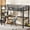 Black 74, variant on Twin XL Size Loft Bed Frame with Desk, Storage Basket, Metal Loft Bed with Clock and Charging Port, Black, Space Saving for Bedroom