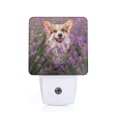 thumbnail image 1 of Fotbe Dog in Lavender Flowers Luz Nocturna LED, Luz de Noche con Sensor de Luz Natural de Anochecer a Amanecer, Se Enchufa a la Pared, Blanco Cálido 0.5W-UK, 1 of 7