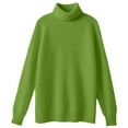 thumbnail image 4 of Green Womens Fall Tops High Collared Knitted Sweater for Women In Autumn and Winter Loose Thickened Made Of Pullover Long Sleeved Inner Layer Top. Sweaters for Women, 4 of 6