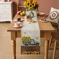 thumbnail image 2 of Sunflowers Truck Table Runner 90 Inches, Retro Botanical Budding Floral Butterfly Bed Runner Dresser Scarves Tabletop for Indoor Outdoor Parties/Ceremony/Banquet, 13" x 90", 2 of 9