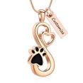 thumbnail image 3 of Dog / Cat Paw Print Urn Necklace for Ashes Women Men Infinity Necklaces Pet Cremation Jewelry for Ashes Memorial Gifts Memorial Keepsake for Dog, Cat Pet, 3 of 8