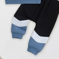 thumbnail image 5 of Linfrsh Baby Boy Fall Clothes Long Sleeve Round Neck Letter Print Sweatshirt Top Long Pants Cute Toddler Winter Outfits, 5 of 7