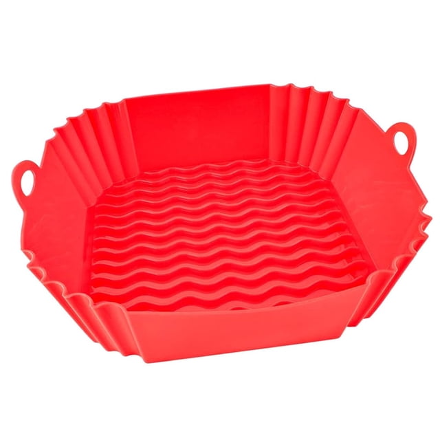 Bandeja para hornear de silicona para freidora de aire cuadrada Olla de silicona para freidora de aire Almohadilla de silicona para freidora de aire cuadrada