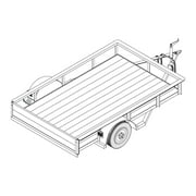 T1108 - 5' x 8' Single Axle 3.5K Utility Trailer DIY Master Plan - 14 How-to Steps w/ Blueprint Paper - Engineer Approved