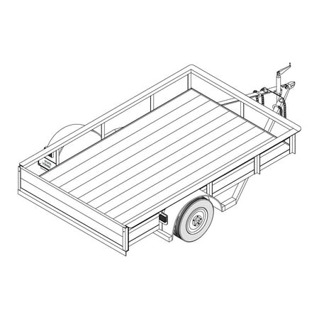 T1108 - 5' x 8' Single Axle 3.5K Utility Trailer DIY Master Plan - 14 How-to Steps w/ Blueprint Paper - Engineer Approved