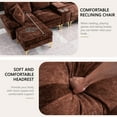 thumbnail image 4 of Canapé Sectionnel en Forme de U en Forme de Nuage, Taille 125,9 Pouces, Tissu chenille, Équipé d'Un Fauteuil Inclinable Simple et d'Un Repose-Pieds Mobile, Canapé Modulaire Moderne, avec une interface USB au Centre, 4 of 9